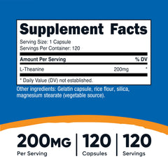 Nutricost L-Theanine capsules close-up emphasizes easy daily intake