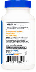 Nutricost label confirms gluten-free and GMO-free ingredients.