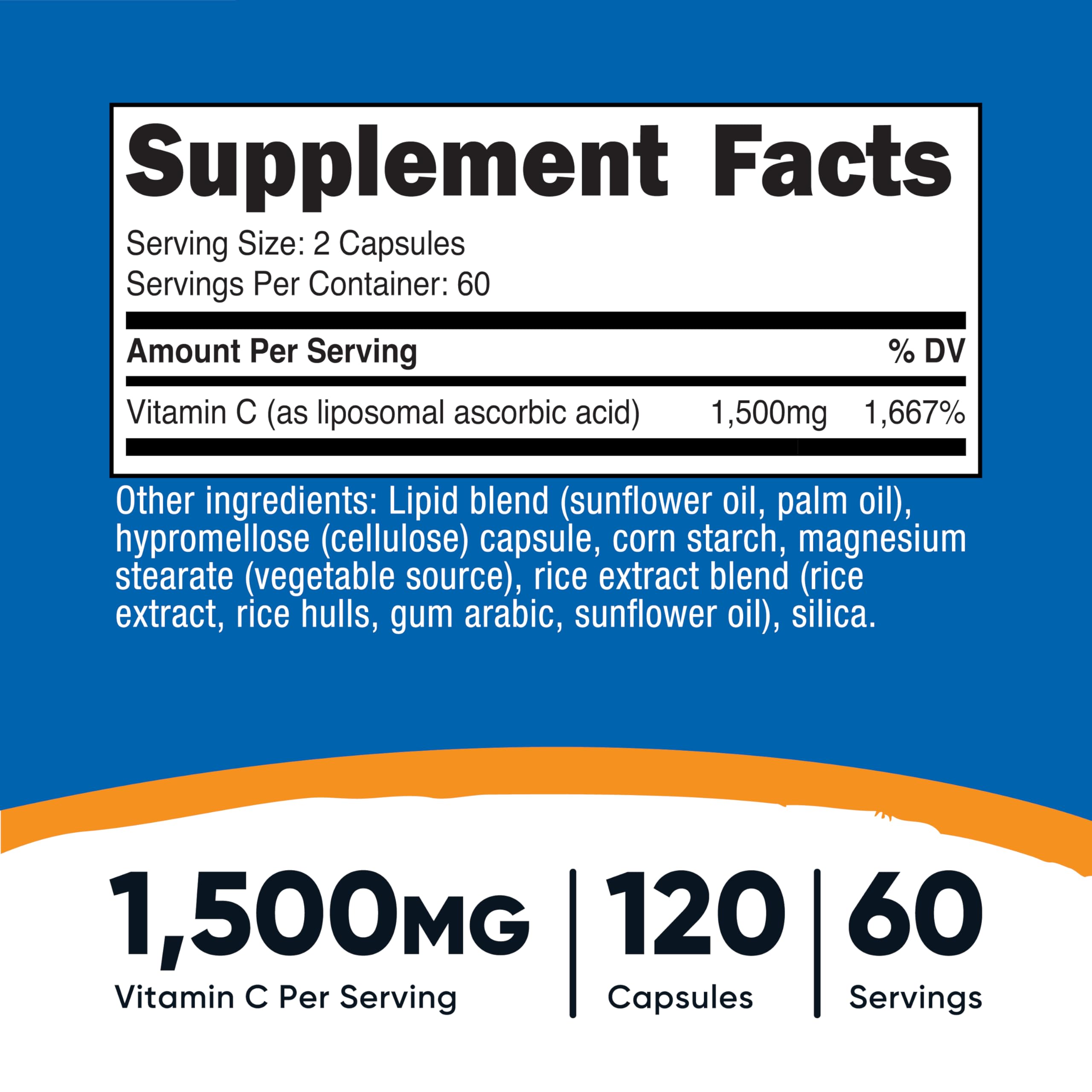 Closeup of Nutricost Liposomal Vitamin C capsules for easy daily intake.