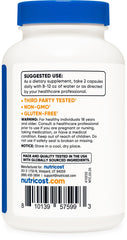 Ingredients flatlay showing vegan formulation for Nutricost Vitamin C.
