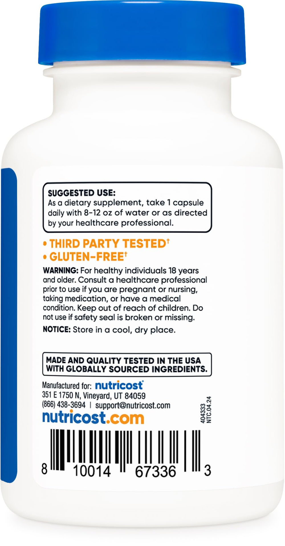 Pack of 2 Nutricost Lithium Orotate bottles on a white background for value.