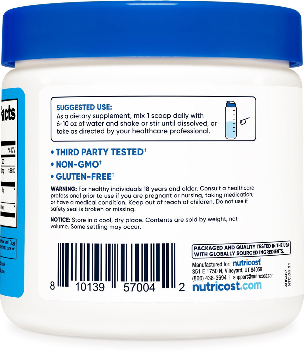 Nutricost Magnesium BHB Salts dissolves easily in water for energy during fat adaptation