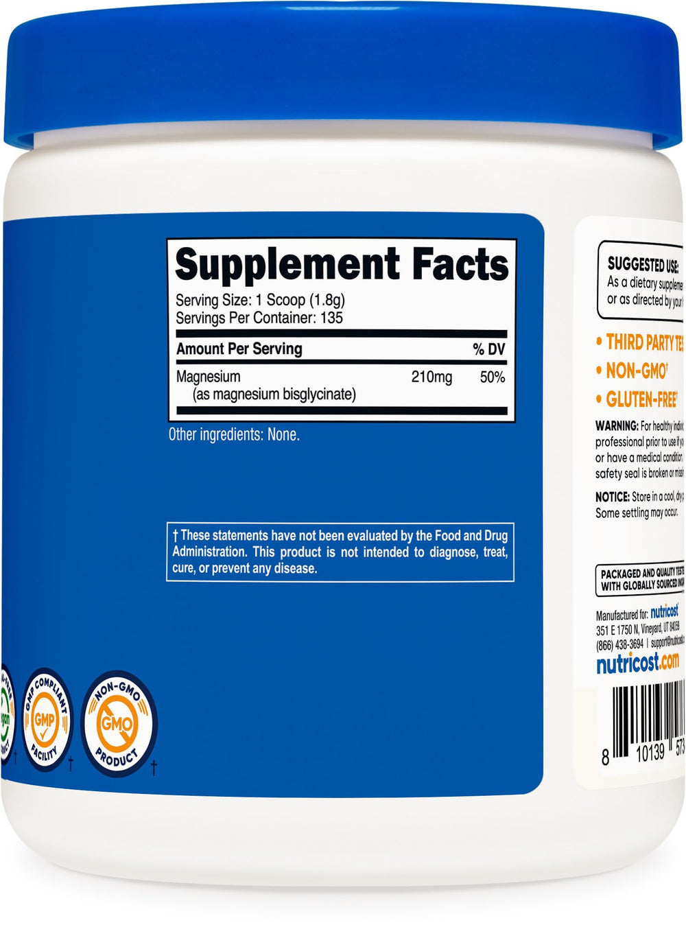Nutricost production facility image highlighting GMP compliance and FDA registration