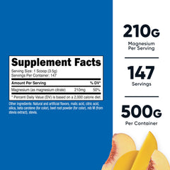 Nutricost Magnesium Citrate Peach Mango scoop for precise measurements.