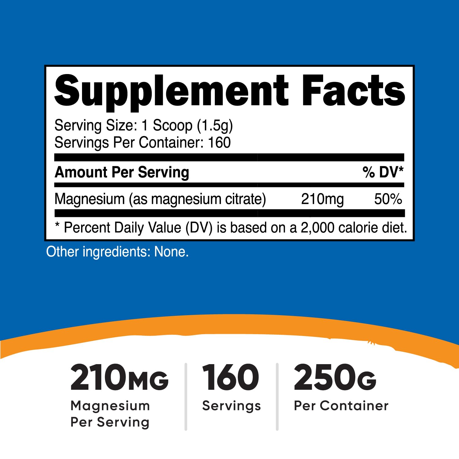 Nutricost Magnesium Citrate Powder scoop highlights precise serving