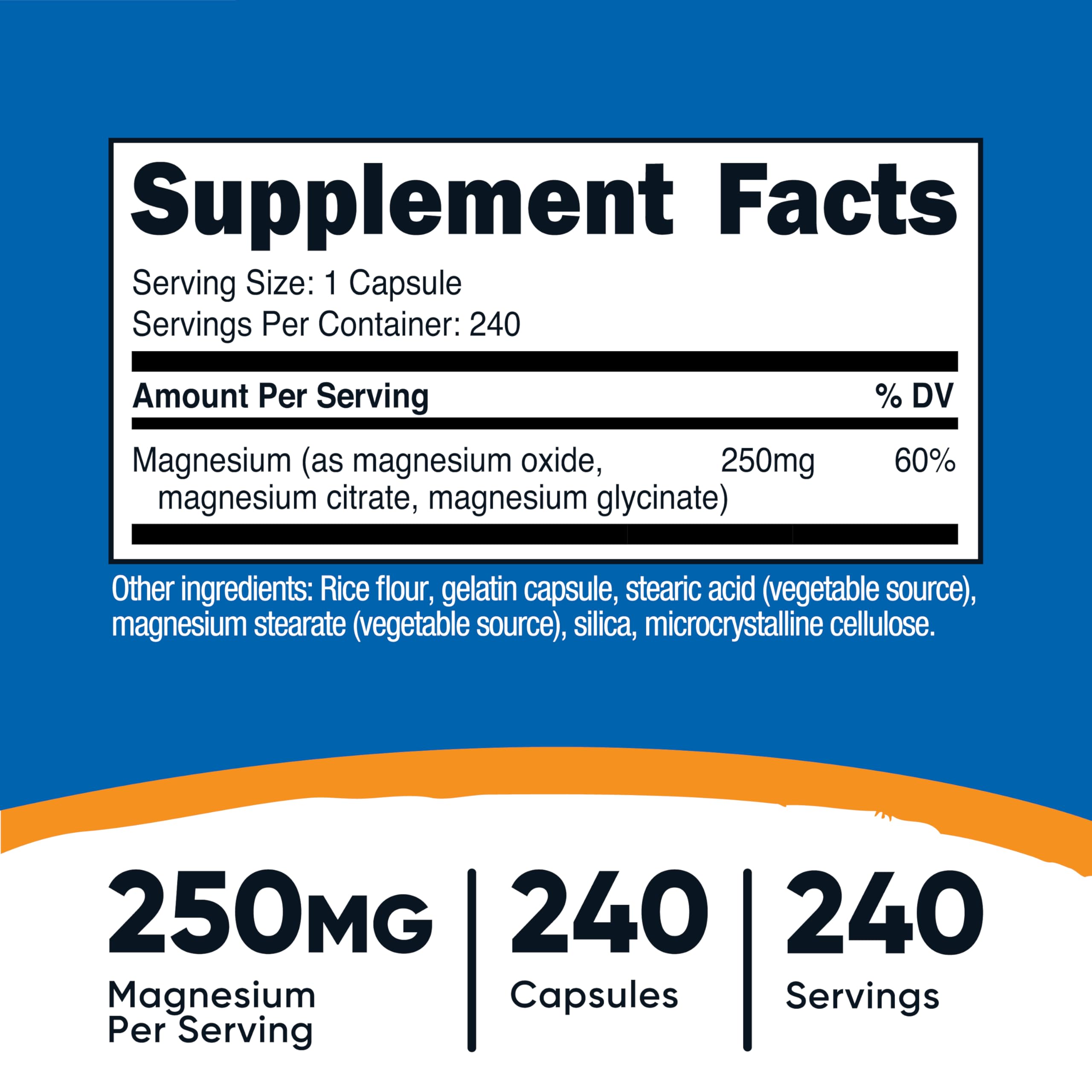 Nutricost Magnesium Complex capsules close-up highlighting consistent softgel capsules.