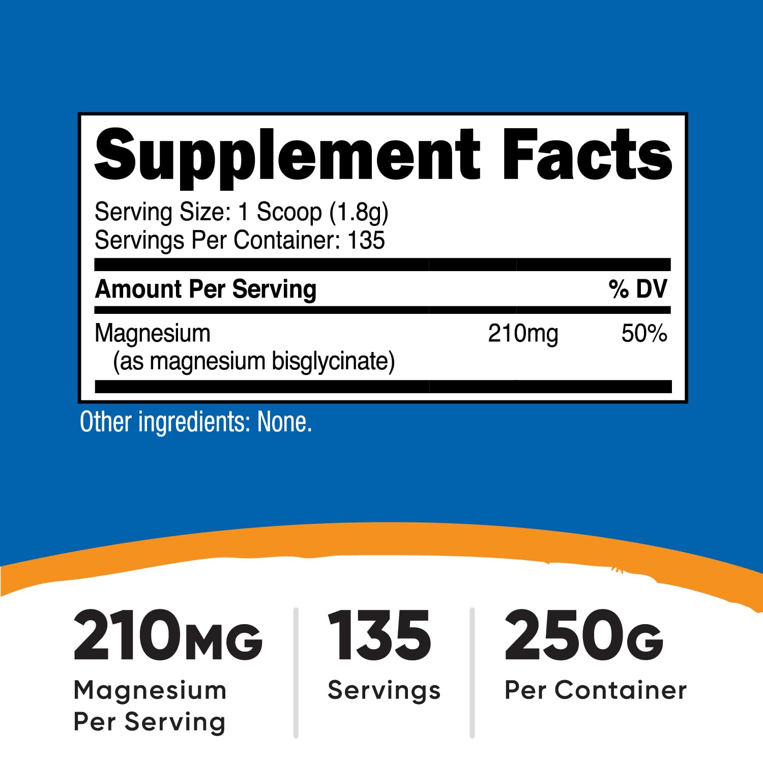 Nutricost magnesium glycinate powder with included scoop for accurate servings.