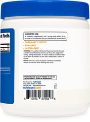 Nutricost Magnesium Malate powder dissolving in water for quick mixing.