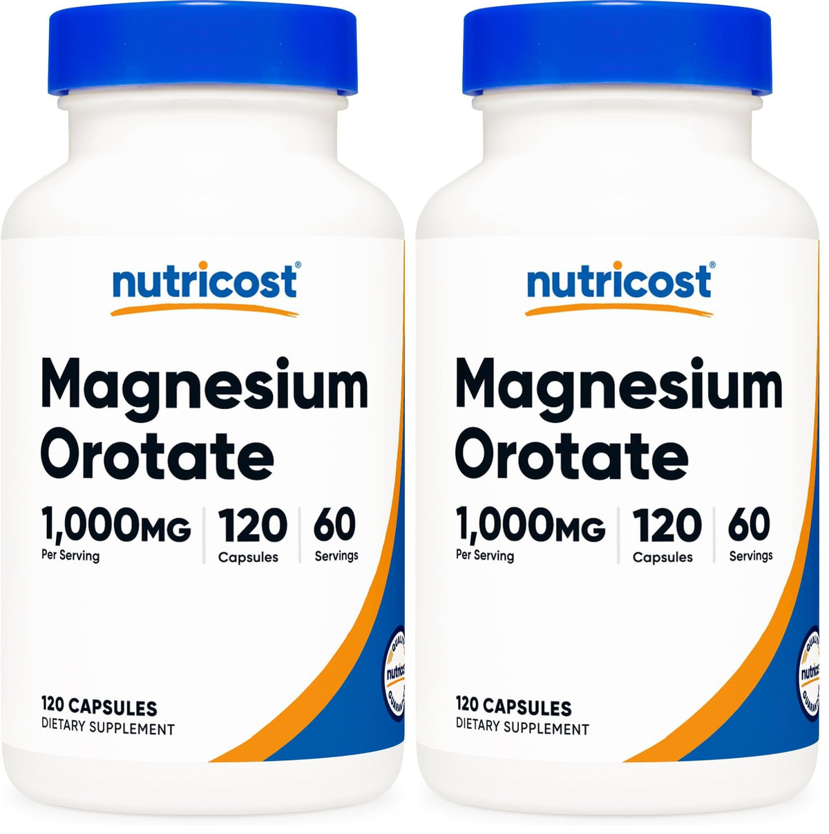 Nutricost Magnesium Orotate bottle on countertop for daily supplement routine