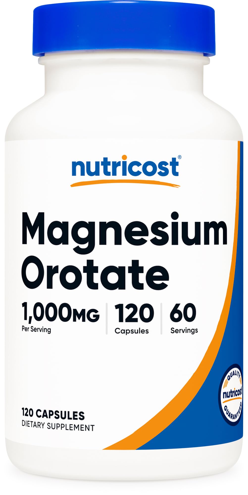Nutricost Magnesium Orotate capsules bottle showing label for easy daily magnesium intake.