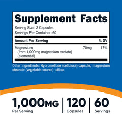 Close-up of Nutricost Magnesium Orotate capsules for convenient vegetarian supplement.