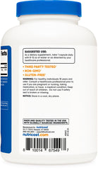 Nutricost magnesium oxide bottle on kitchen counter for daily routine.