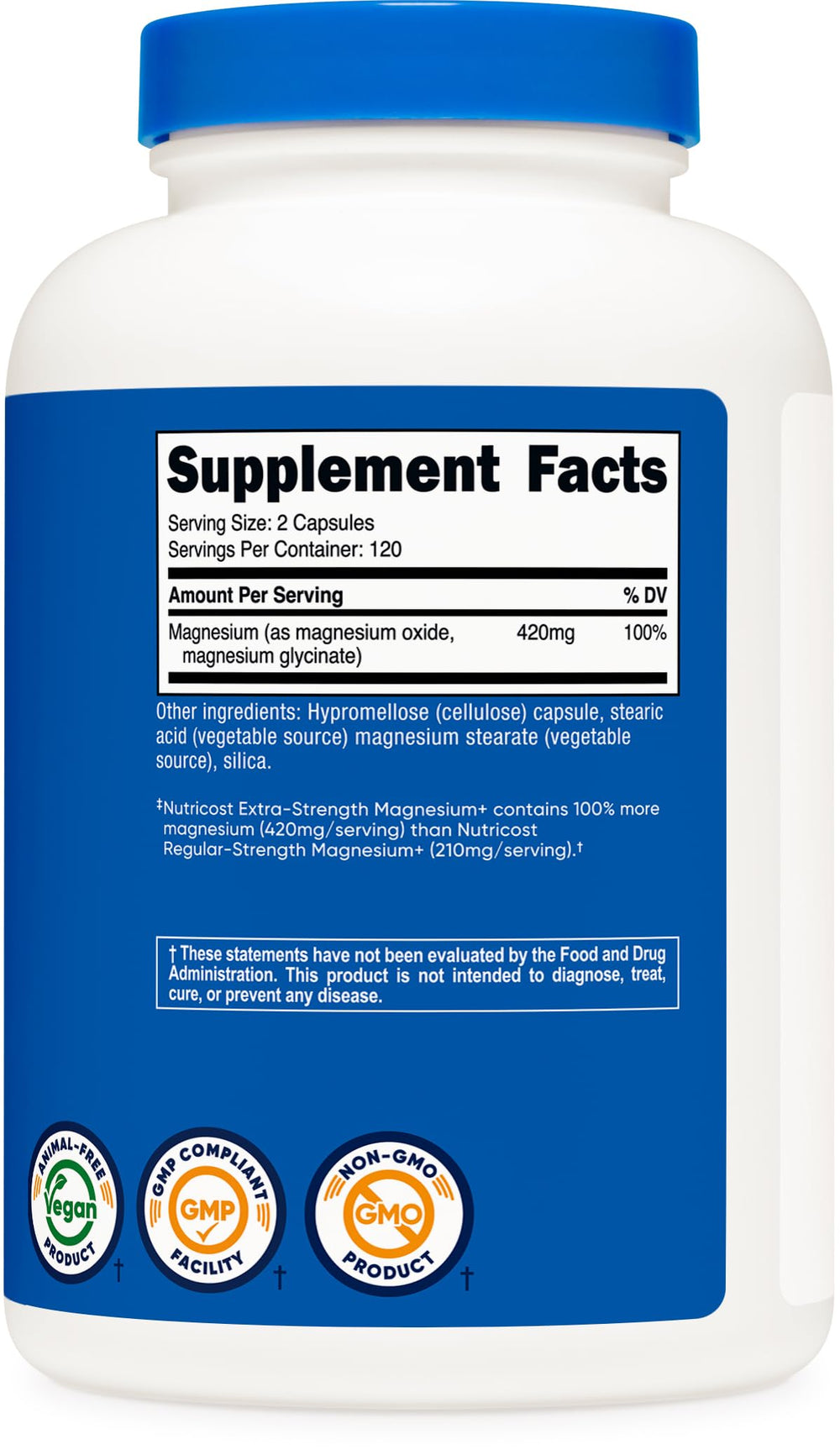 Nutricost Magnesium+ bottle on kitchen shelf for daily routine