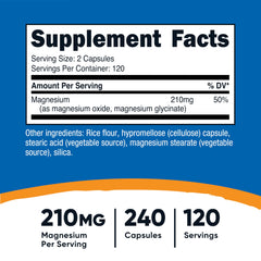 Nutricost Magnesium+ capsules closeup featuring easy-to-swallow vegan-friendly capsules