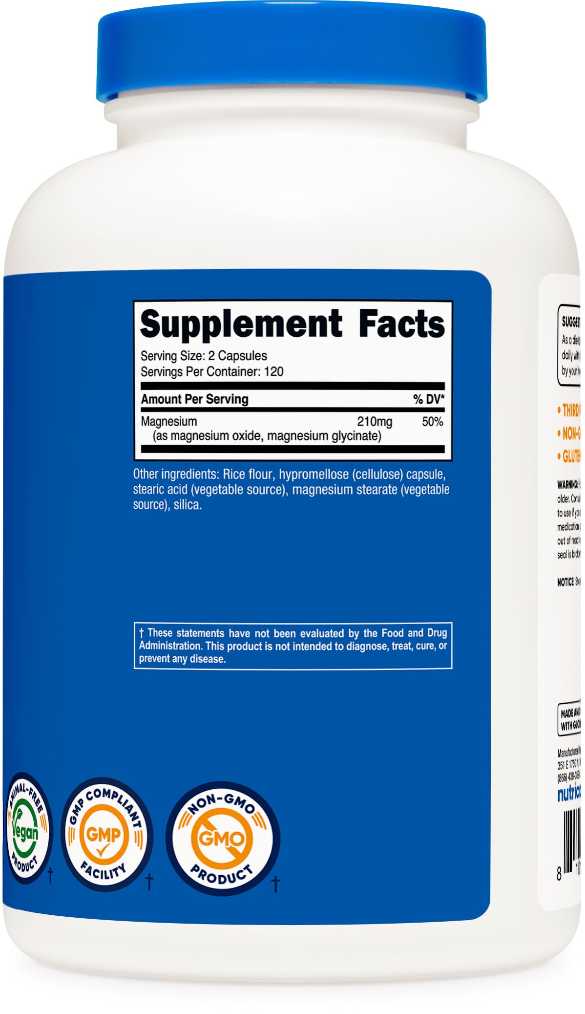 Nutricost Magnesium+ bottle on a kitchen counter for simple daily supplementation