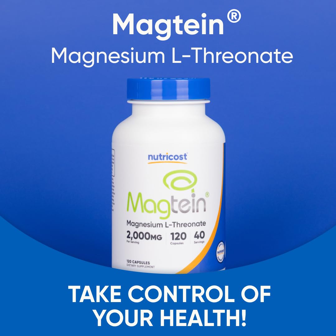 Nutricost Magtein ingredients closeup displaying magnesium L-threonate