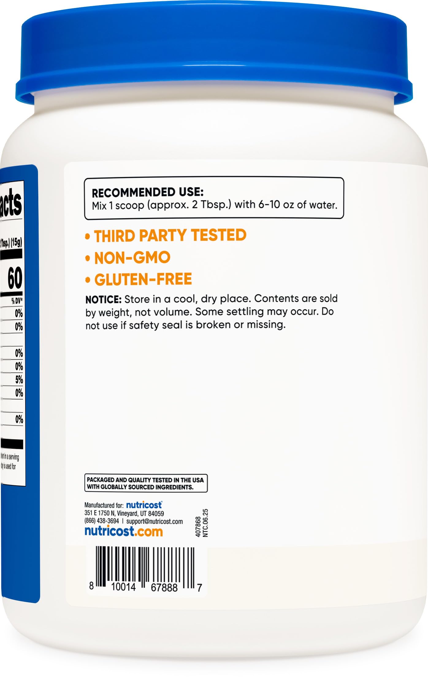 Nutricost Maltodextrin powder in kitchen for energy fueling