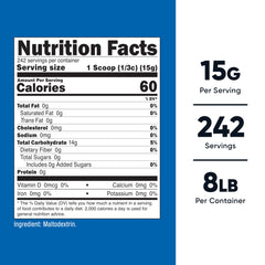 Nutricost Maltodextrin scoop measure for easy portioning in drinks