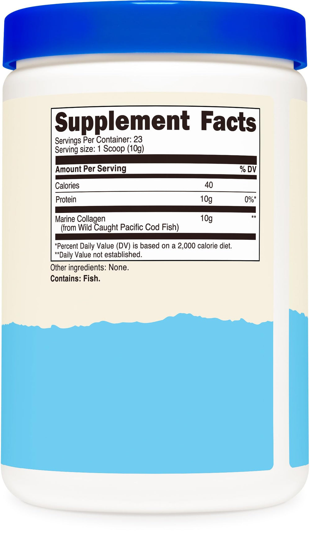 Nutricost Marine Collagen stirred into water for easy hydration.