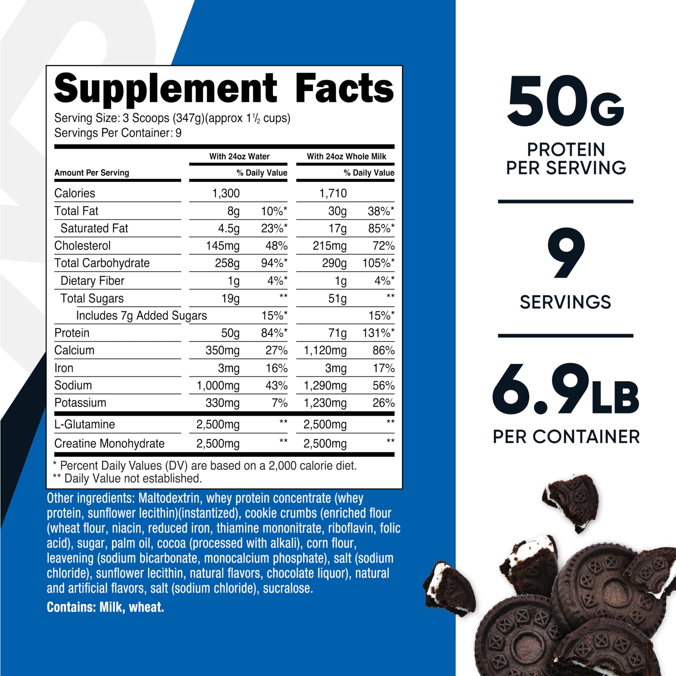 Nutricost mass gainer whey protein concentrate ingredient highlight