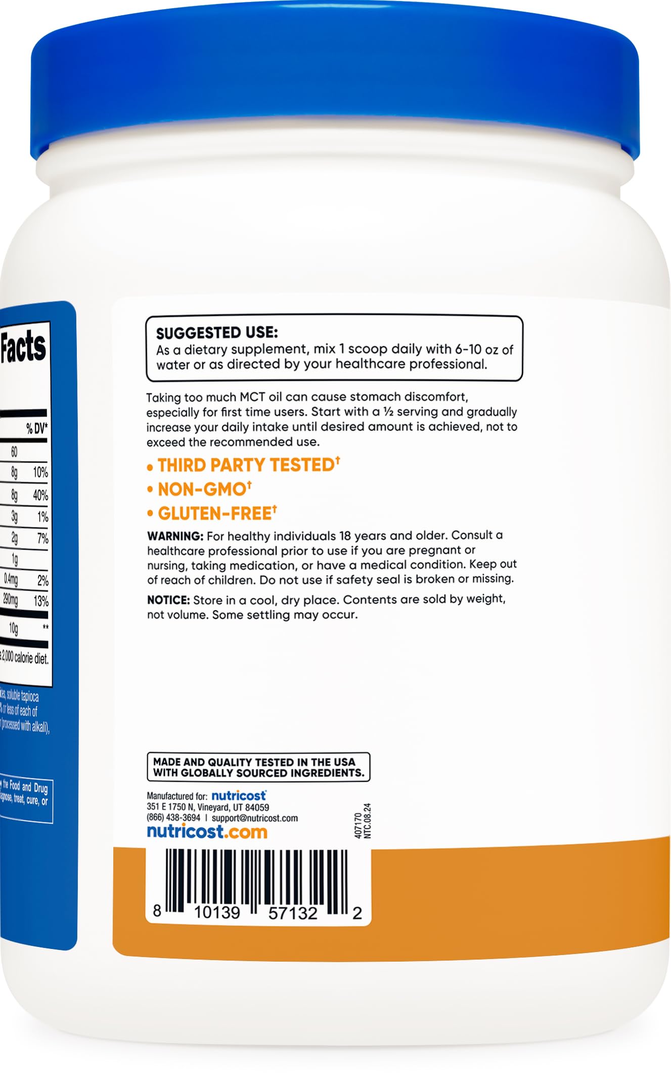 Creamy Nutricost MCT Powder mixed into coffee
