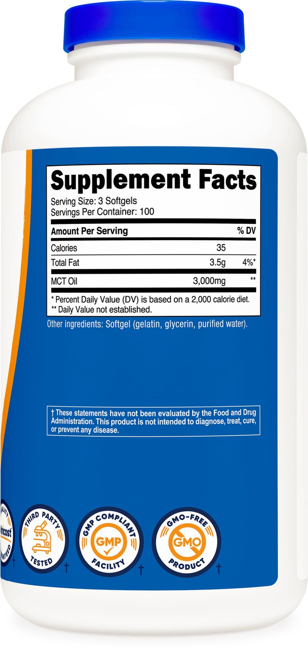 Nutricost softgels paired with coffee or smoothie for on-the-go routine