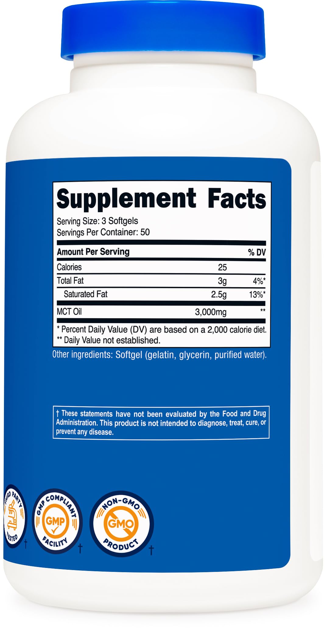 Non-GMO gluten-free badge visible on Nutricost packaging