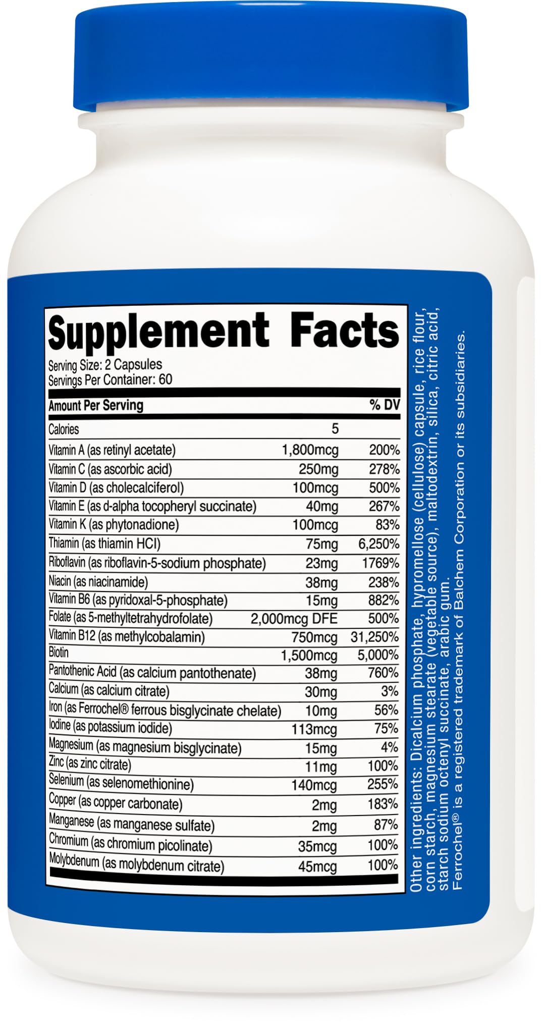 Nutricost Methylated Multivitamin on shelf display for everyday wellness