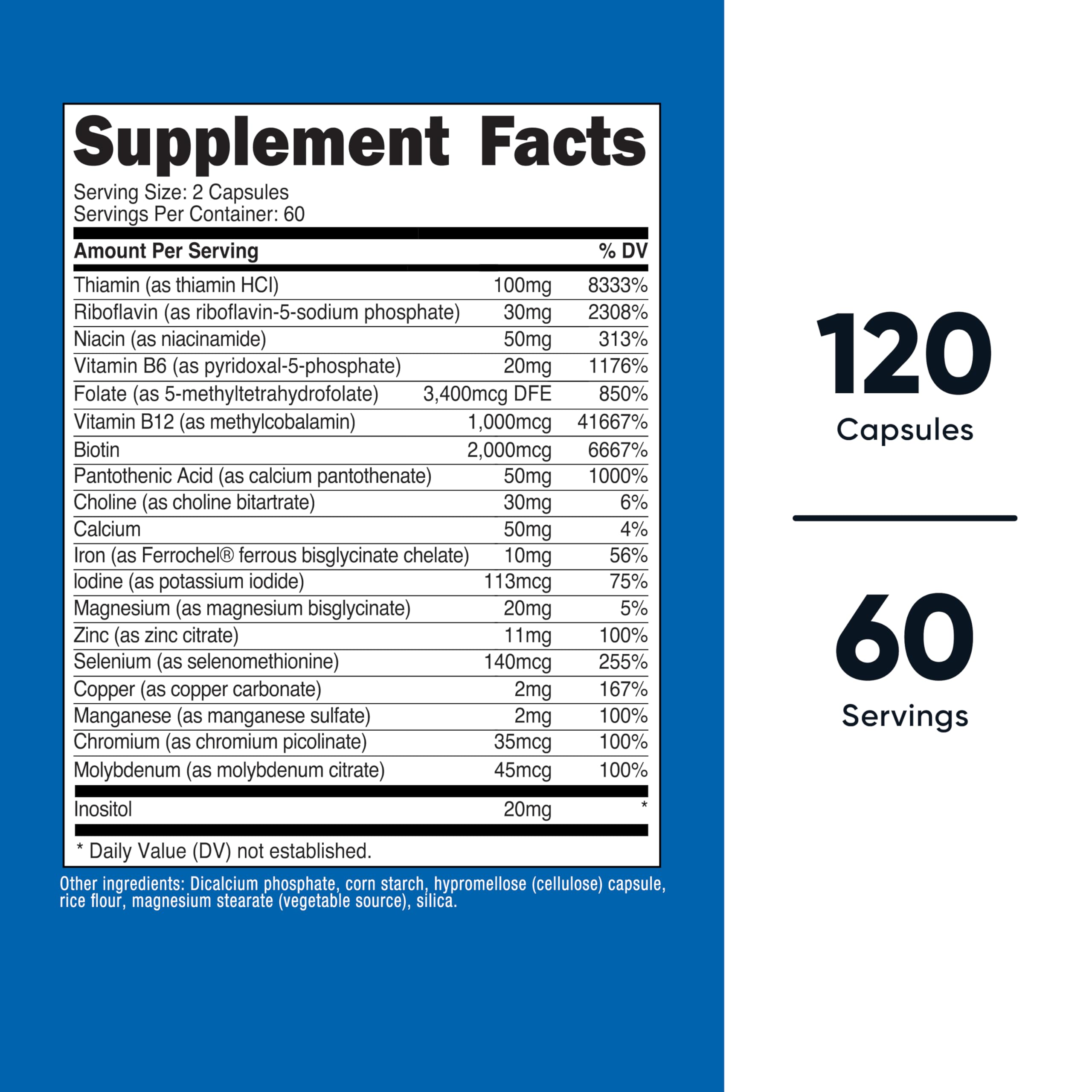 Close-up of Nutricost B Complex capsules for daily energy support.