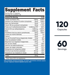 Close-up of Nutricost B Complex capsules for daily energy support.