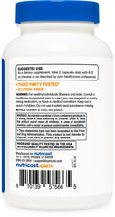 Nutricost Methylated Vitamin B Complex label highlighting gluten-free formulation.