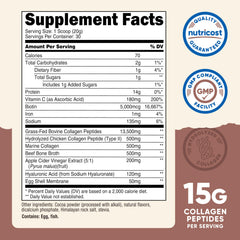 Nutricost milk chocolate collagen powder being mixed for a smoothie