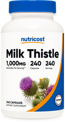 Nutricost Milk Thistle 1000mg bottle for a long-lasting daily routine.