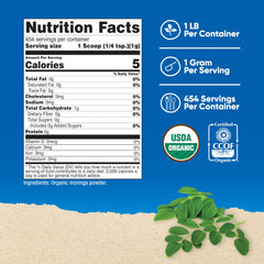 Nutricost Moringa powder scoop ready for a quick greens boost