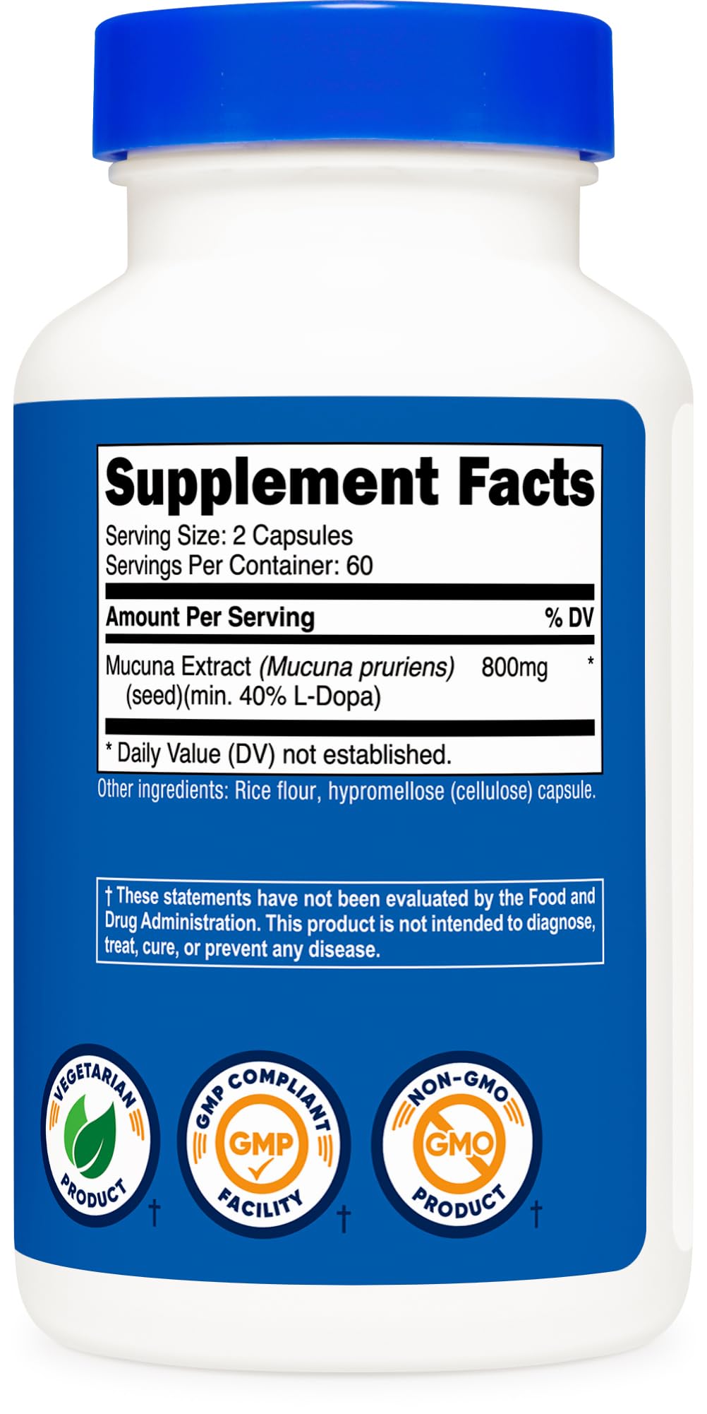 Nutricost Mucuna Pruriens seeds extract capsule, high-quality seed source.