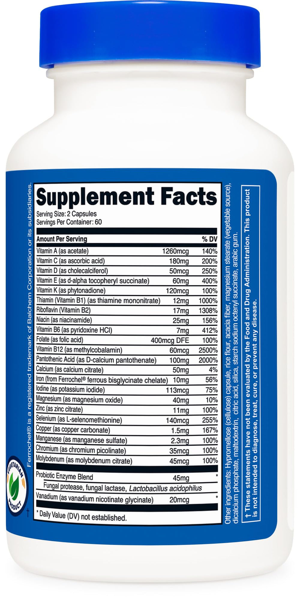 Nutricost multivitamin pour shows easy daily capsule intake.