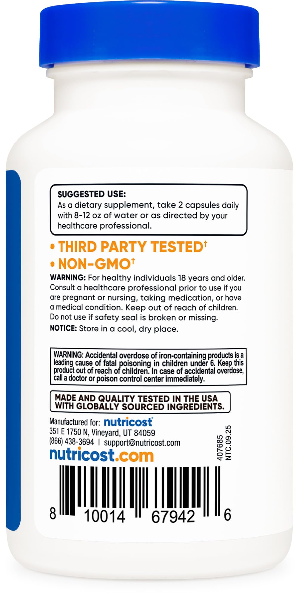 Nutricost bottle on kitchen counter ready for everyday health routine.