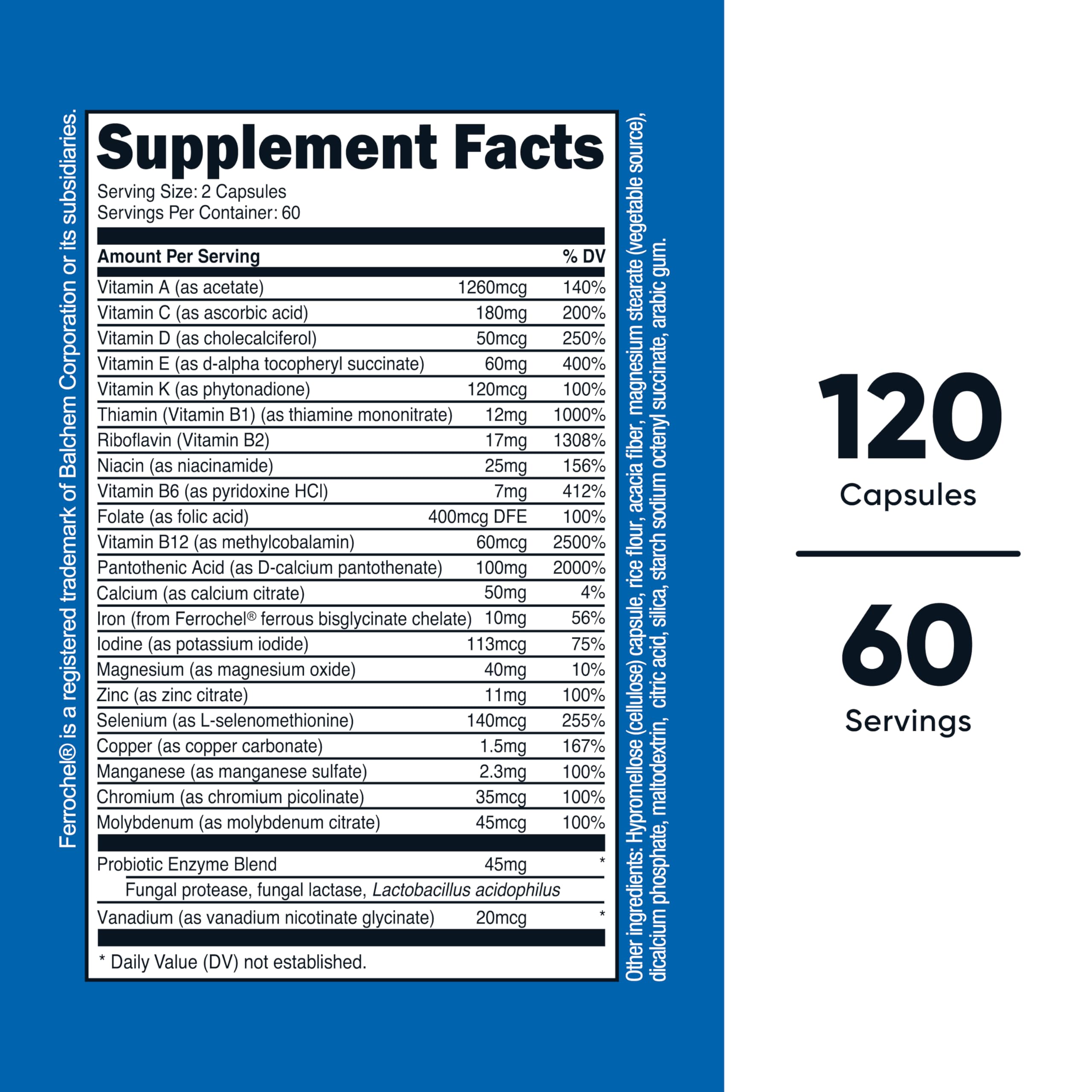 Nutricost multivitamin capsules close-up highlighting vegetarian capsules for a clean daily routine.