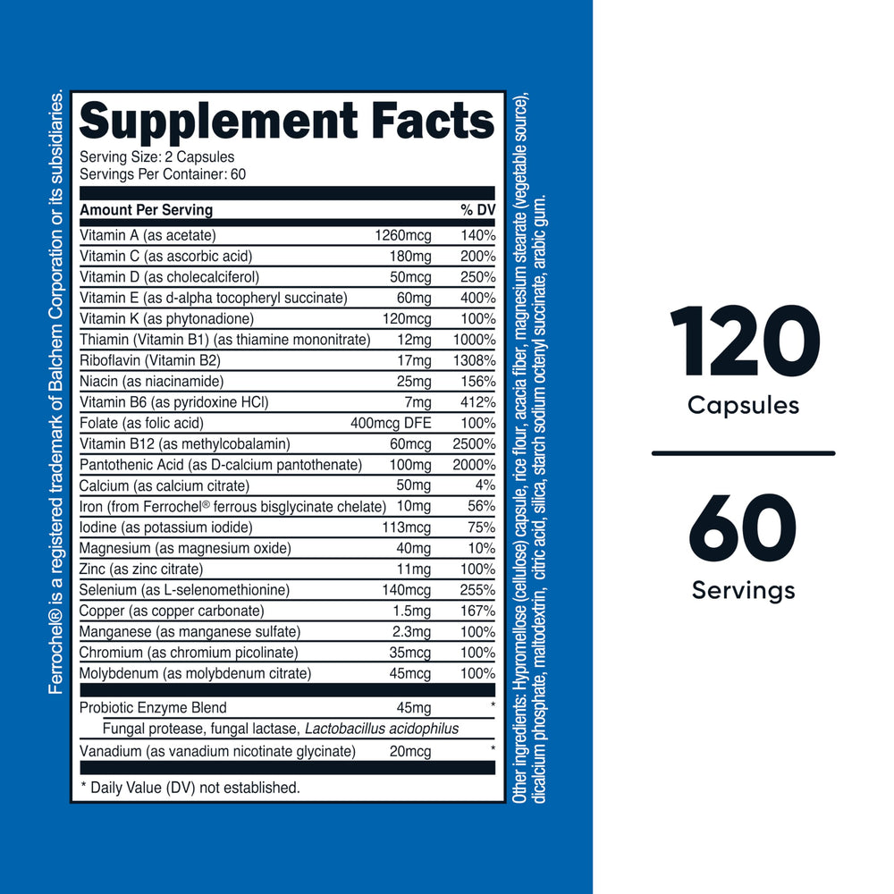 Nutricost multivitamin capsules close-up highlighting vegetarian capsules for a clean daily routine.