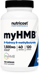 Nutricost myHMB bottle pour for easy daily performance support.