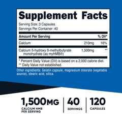 Nutricost myHMB capsule close-up shows simple daily intake.