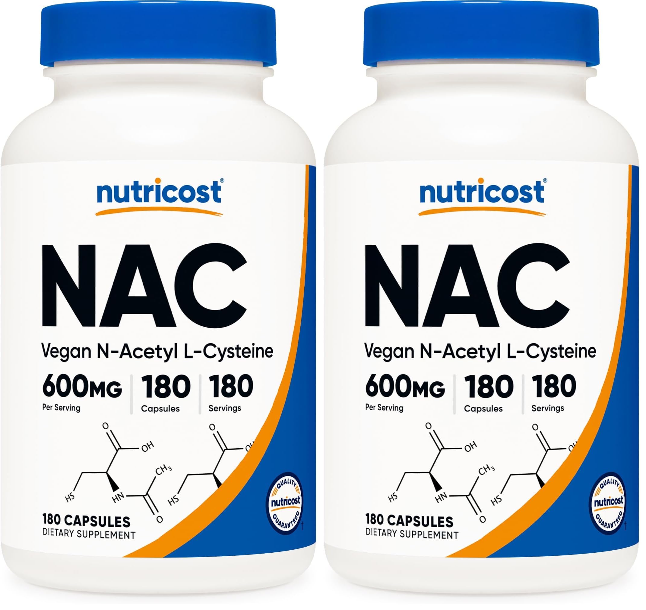 Nutricost NAC 600mg capsule close-up for daily use