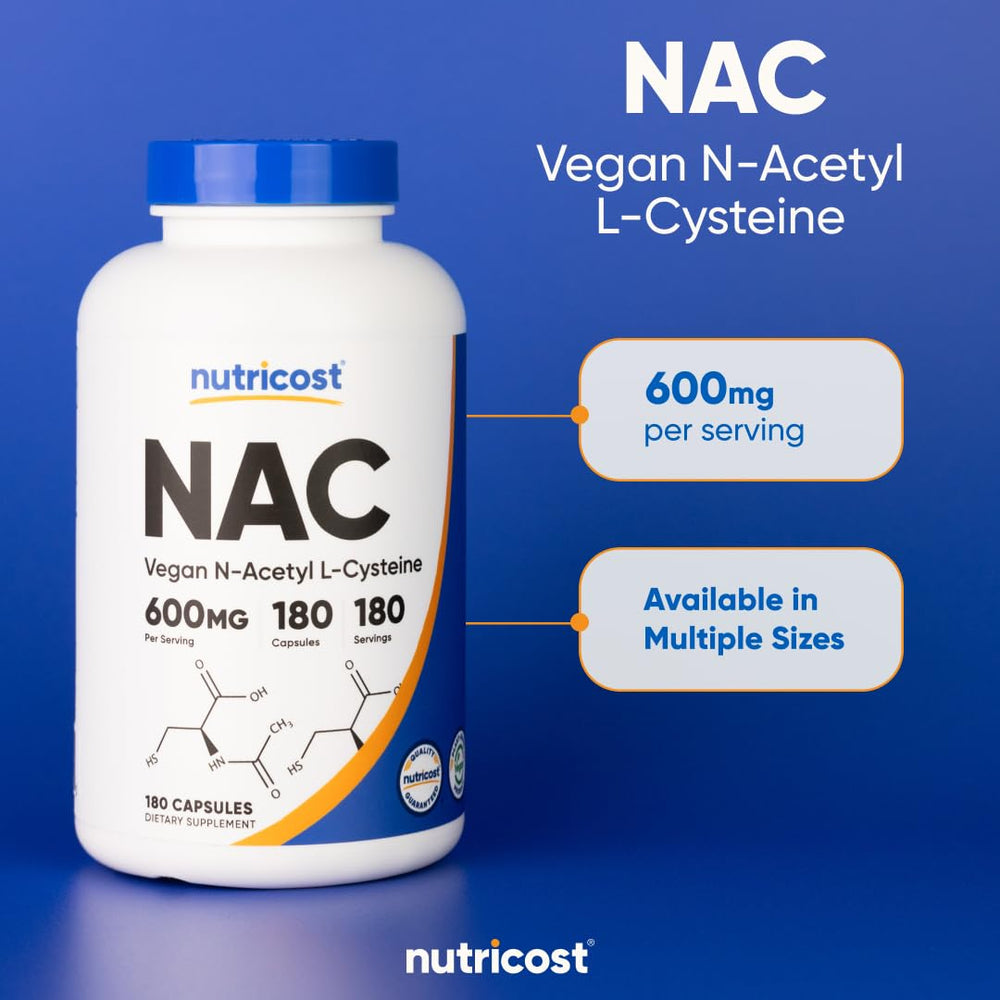 Nutricost NAC NSF-certified facility seal indicating quality