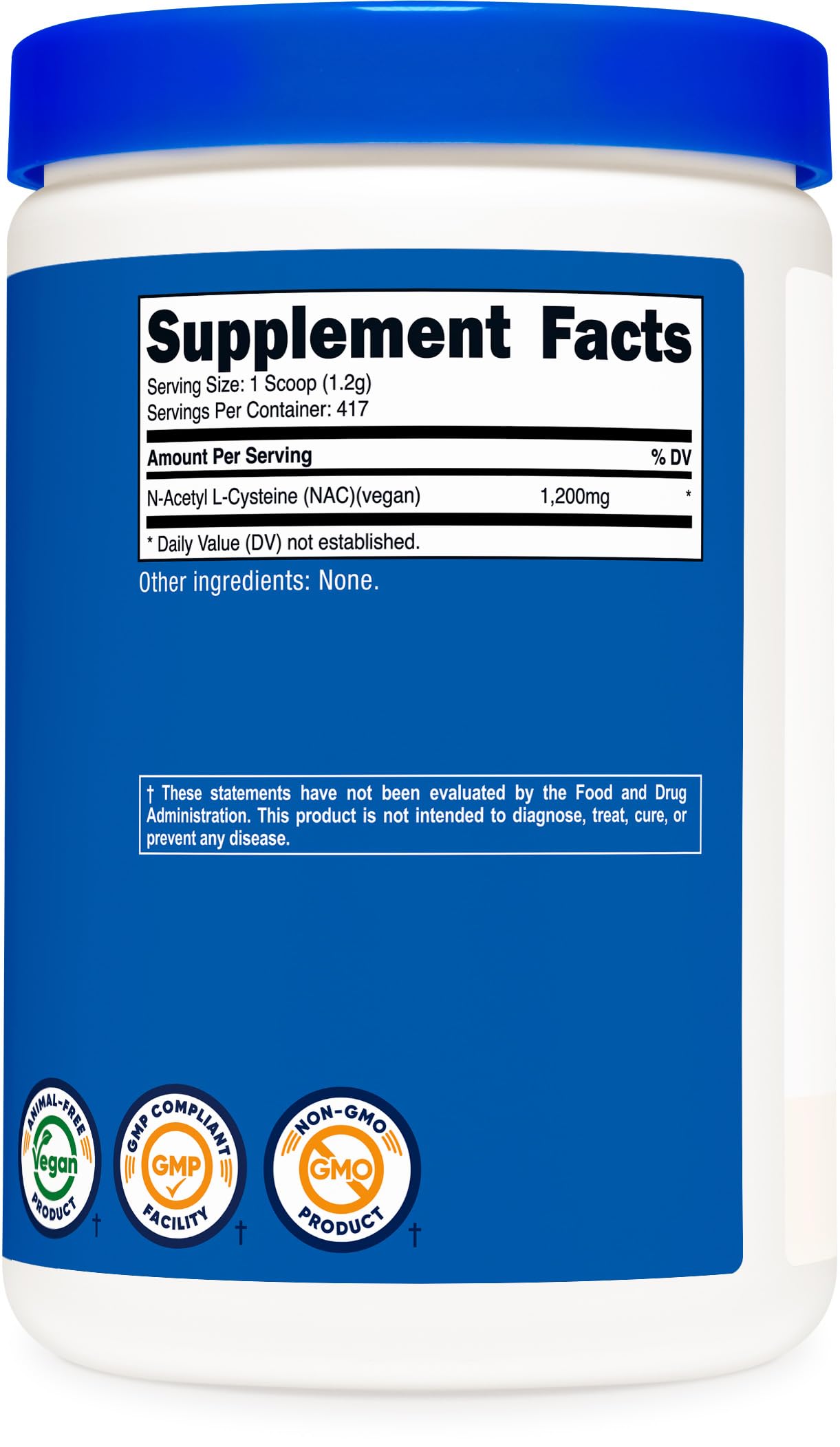 Nutricost NAC powder dissolving in liquid for quick mix