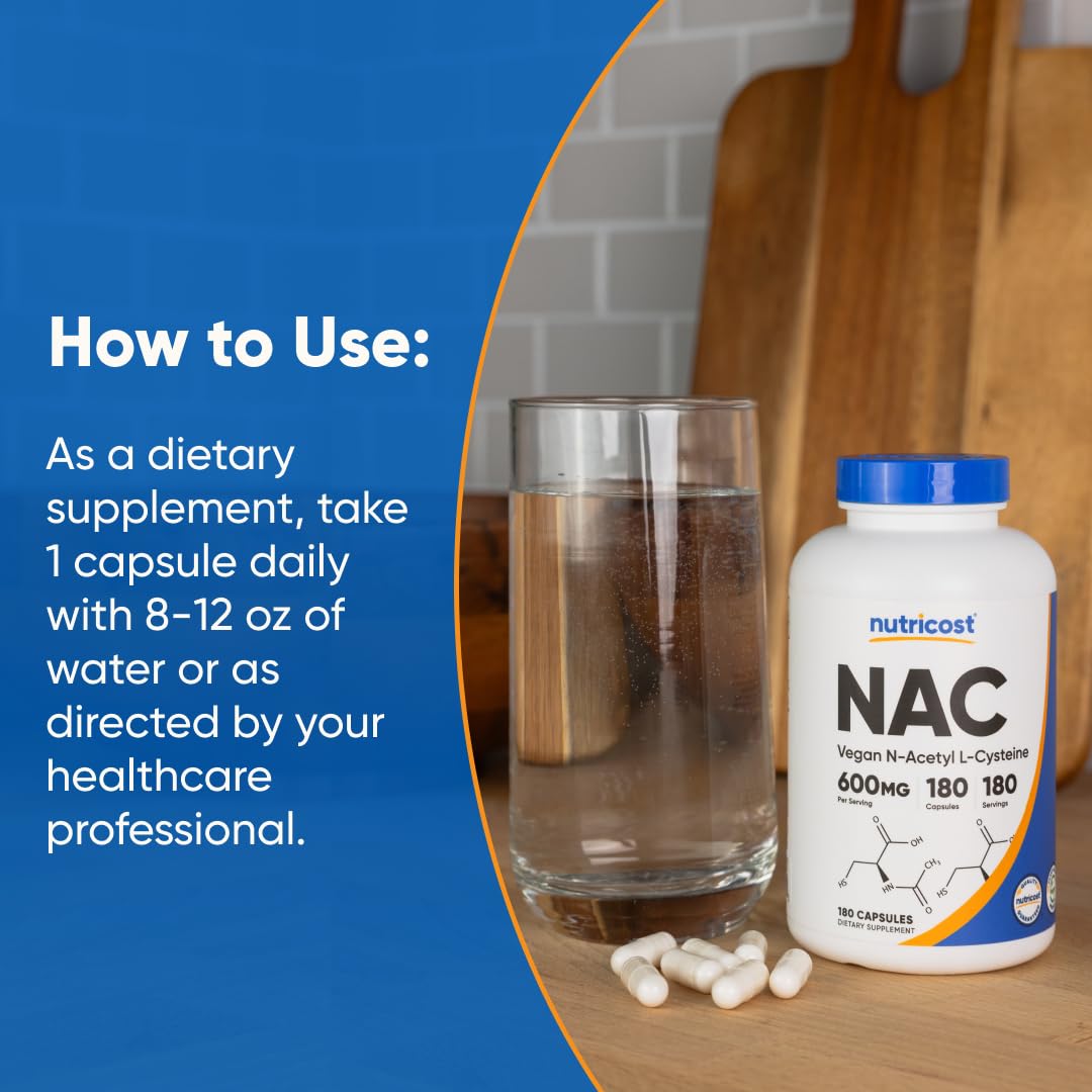 Nutricost NAC third-party testing label for independent verification