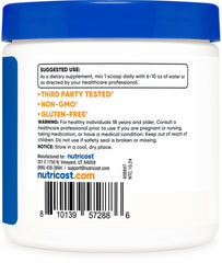 Nutricost NALT powder container highlights 100 g of powder