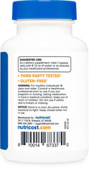 Nutricost nattokinase packaging highlights gluten free and non-GMO features.