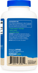 Nutricost Noni Capsules capsules close-up emphasizing vegetarian-friendly, easy-to-swallow format.