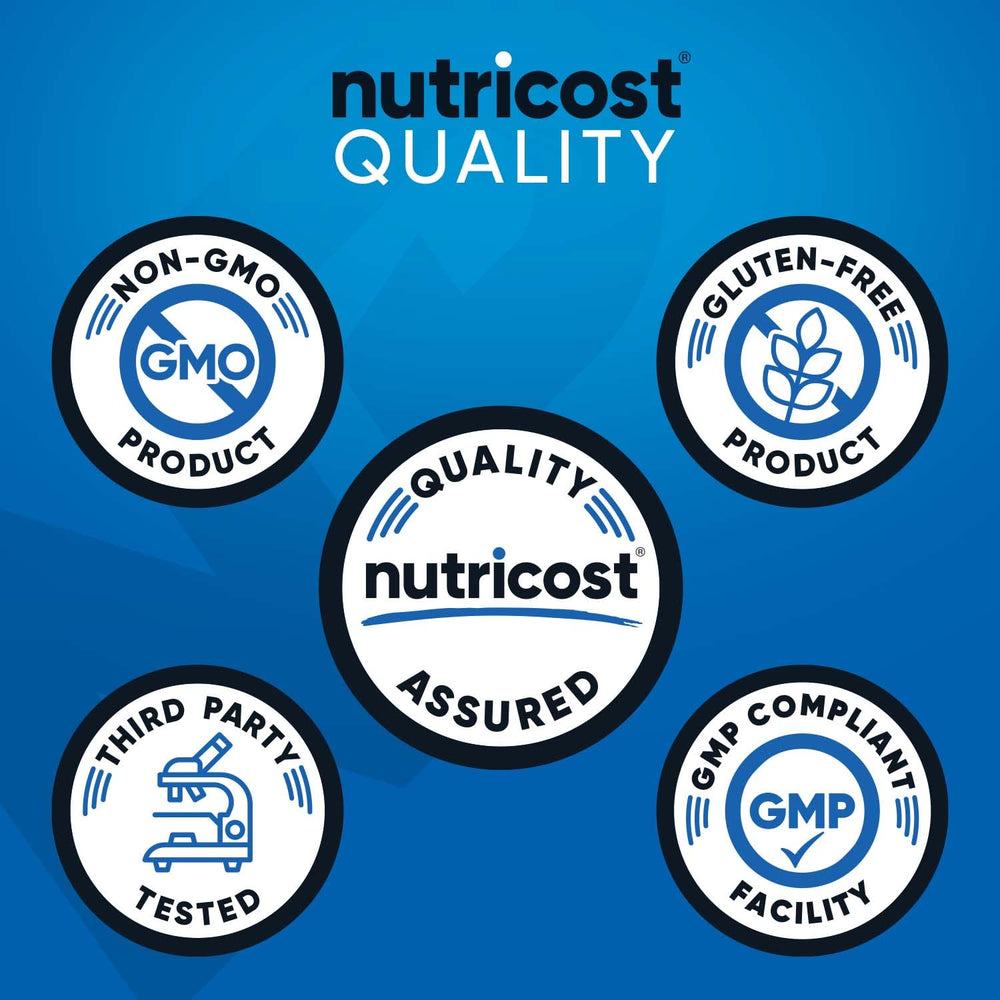 NSF-certified GMP facility badge near Nutricost packaging