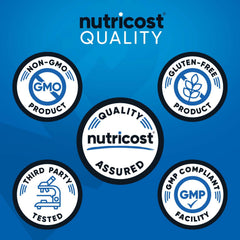 NSF-certified GMP facility badge near Nutricost packaging